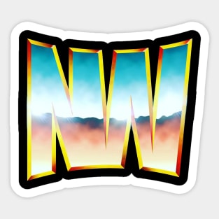 new wave logo Sticker